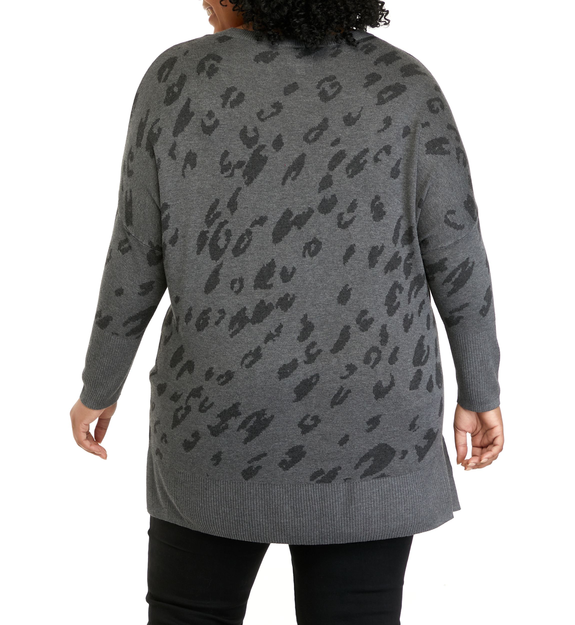 Plus Size Dolman Sleeve Crew Neck Sweater