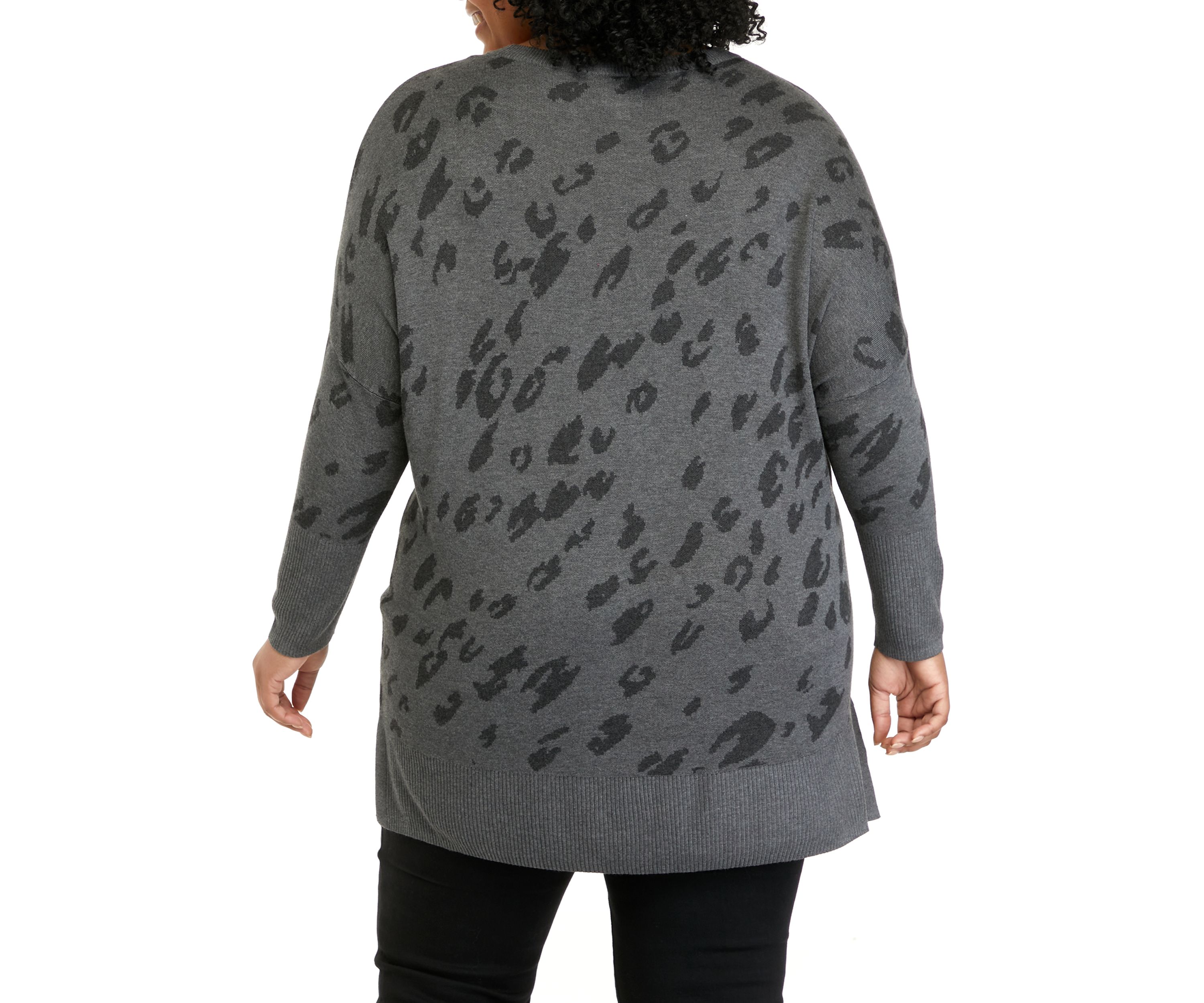 Plus Size Dolman Sleeve Crew Neck Sweater