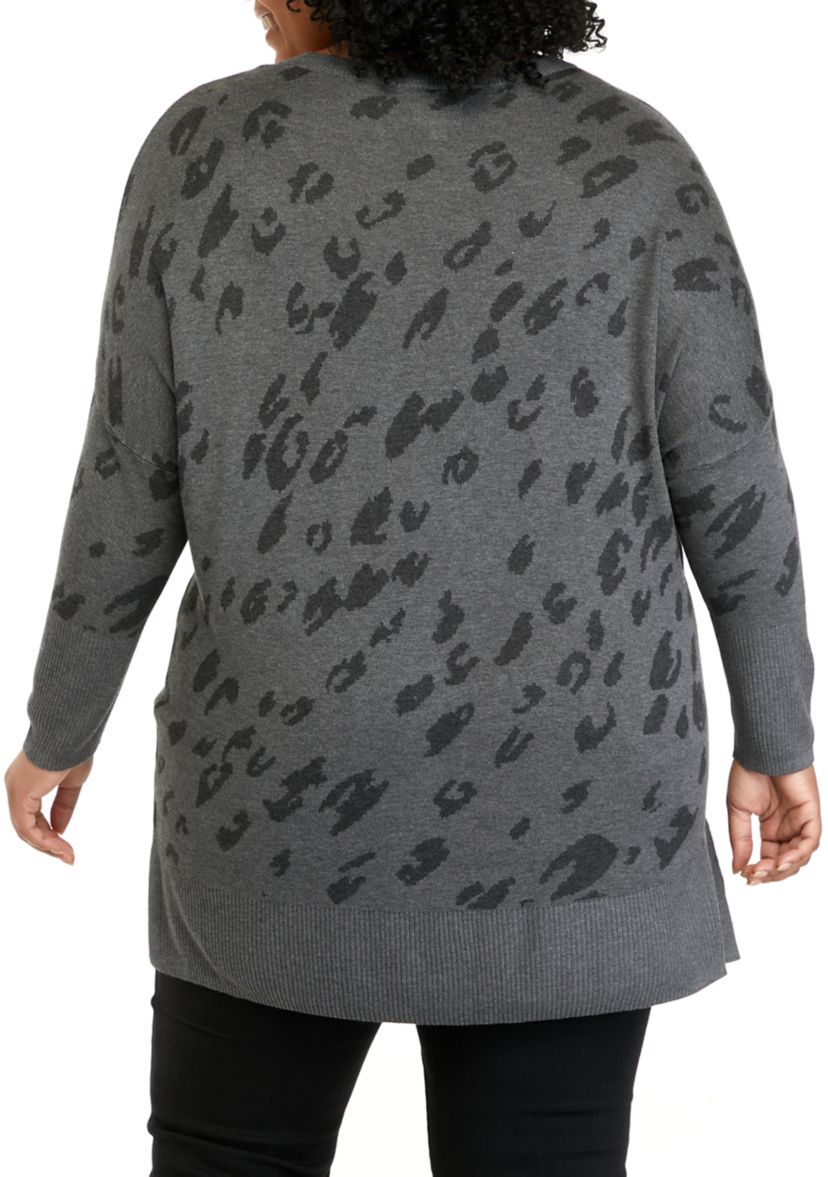 Plus Size Dolman Sleeve Crew Neck Sweater