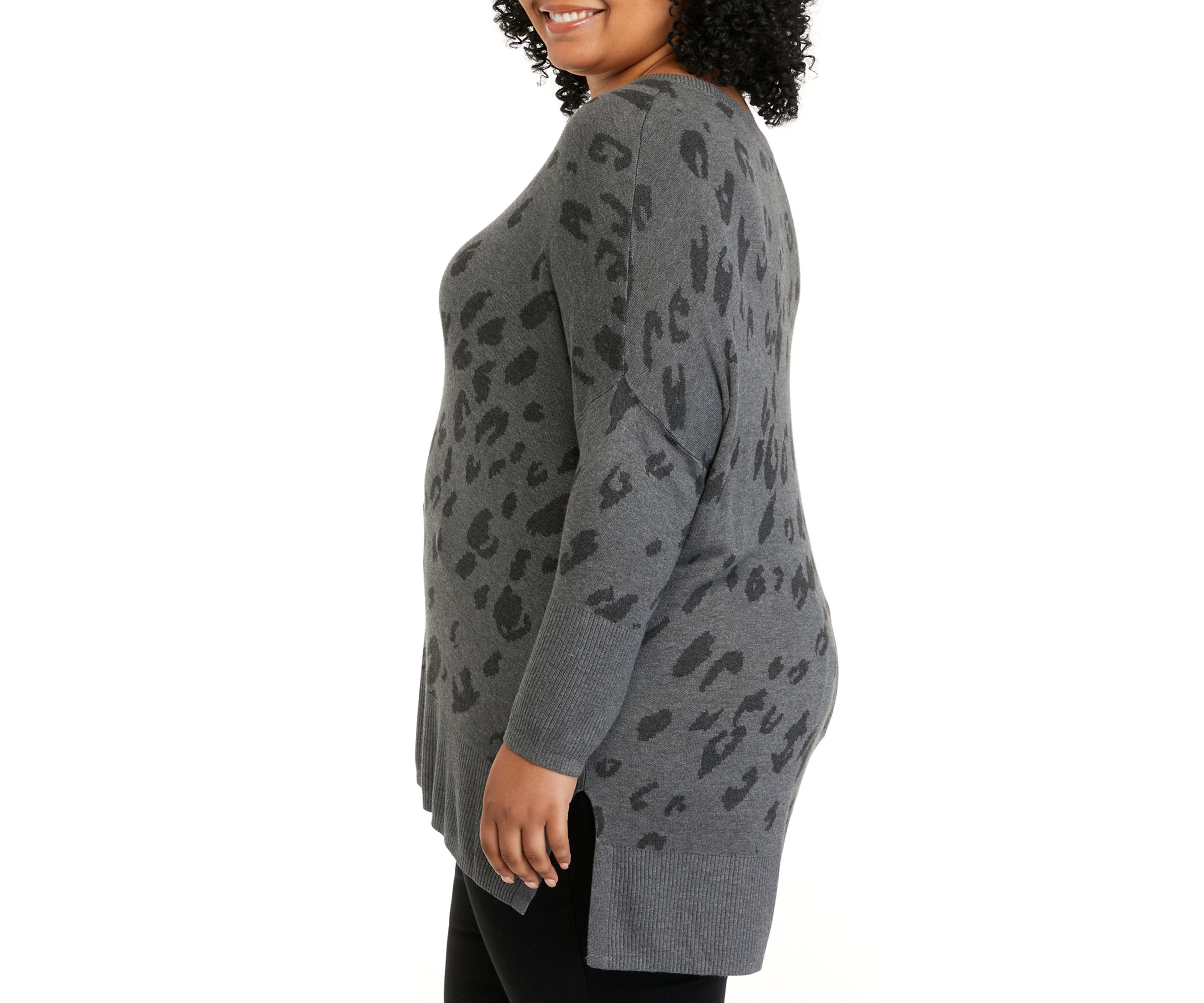 Plus Size Dolman Sleeve Crew Neck Sweater