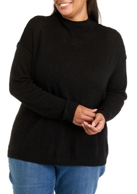 Wonderly Women's Plus Size Funnel Neck Sweater