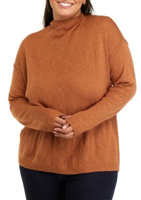 Wonderly Women's Plus Size Funnel Neck Sweater -  0480012189786
