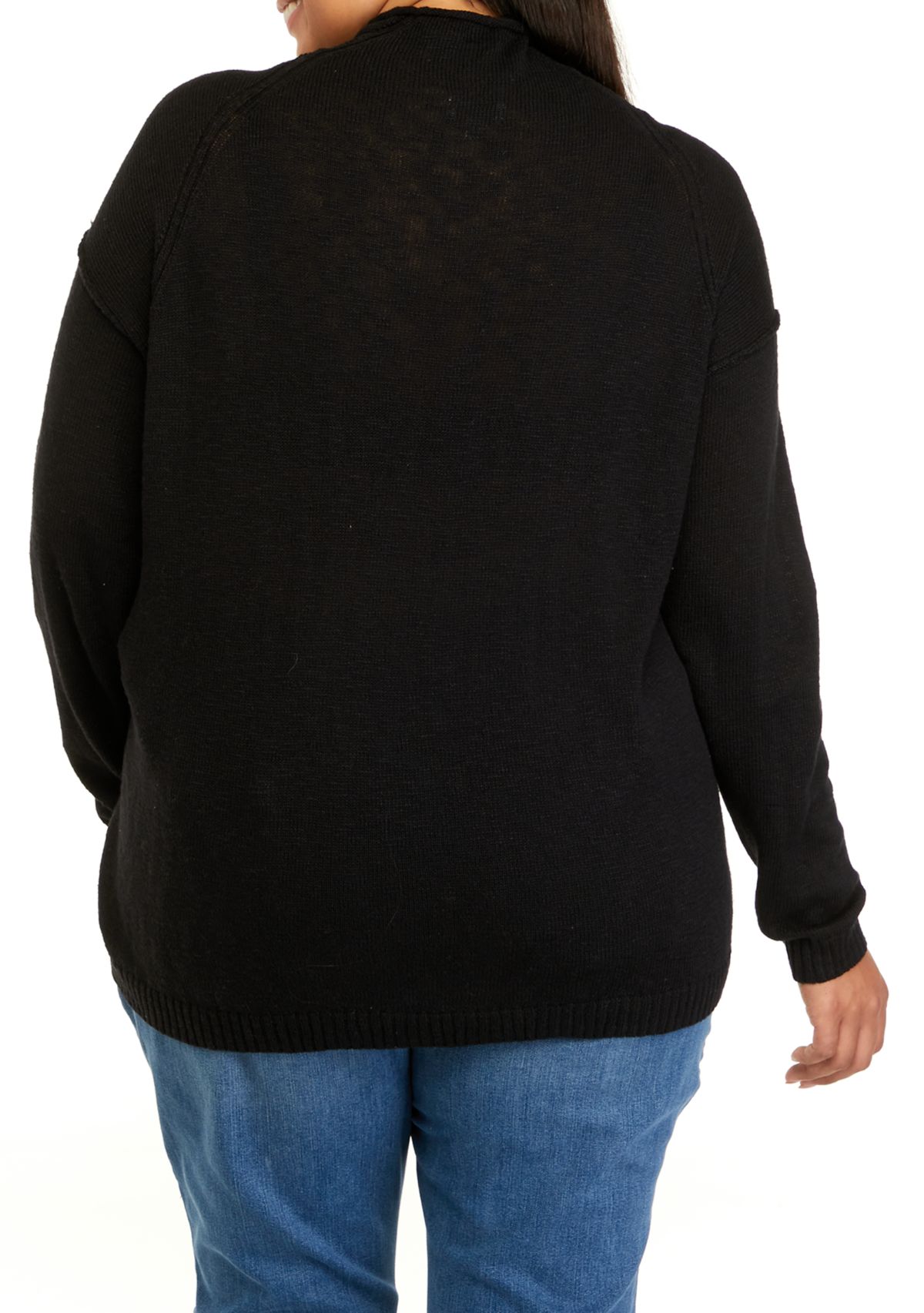 Plus Size Funnel Neck Sweater