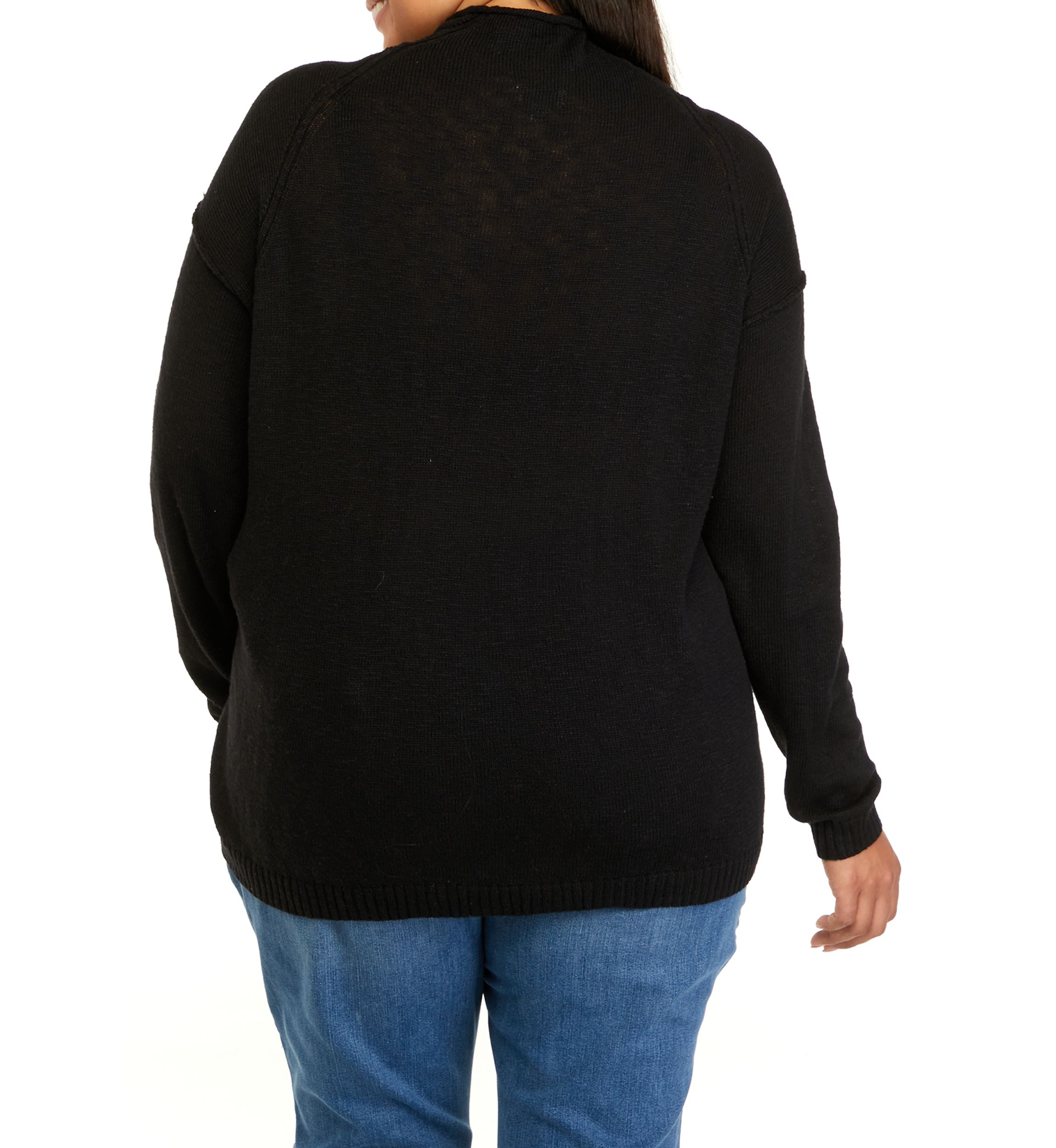 Plus Size Funnel Neck Sweater