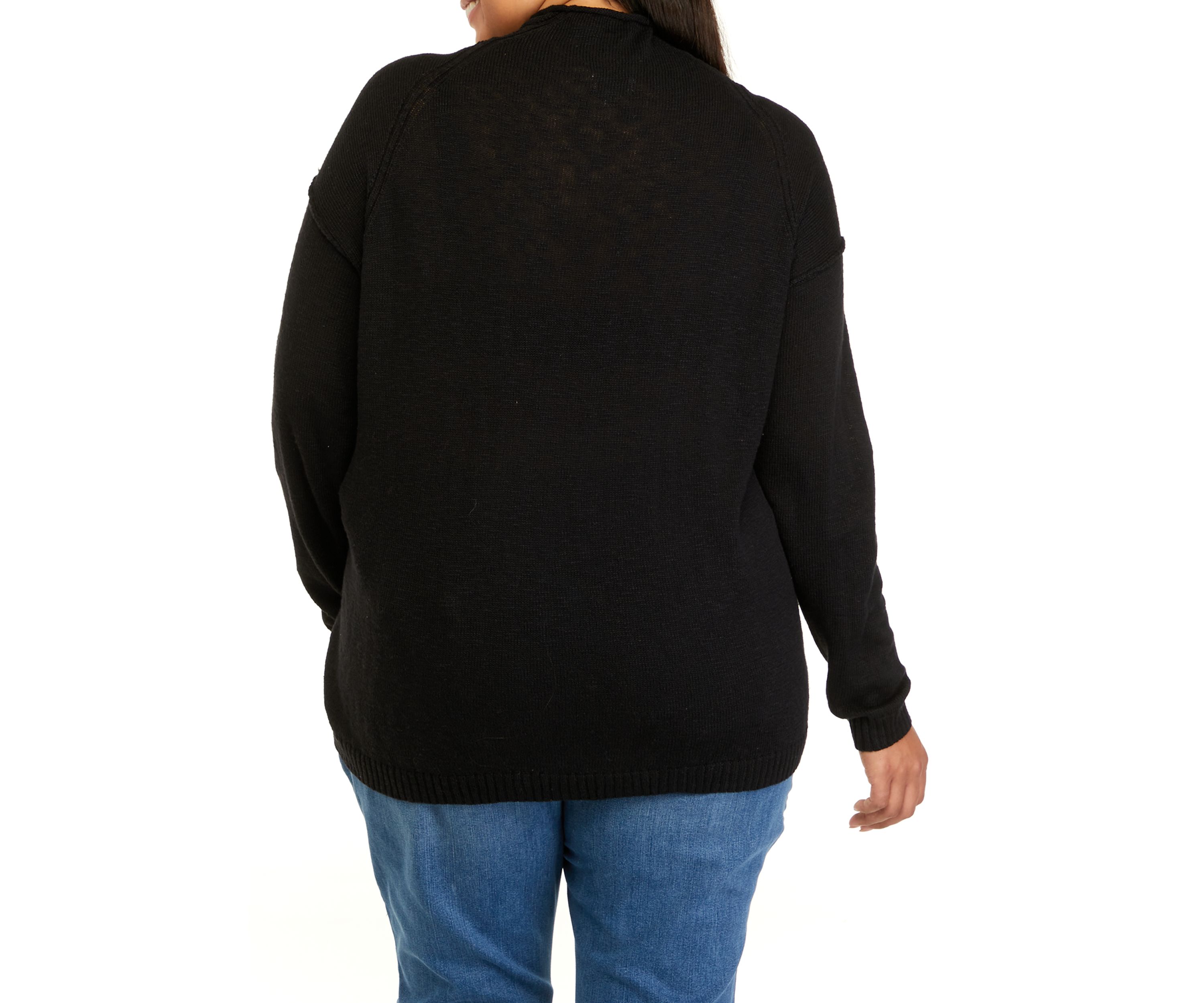 Plus Size Funnel Neck Sweater