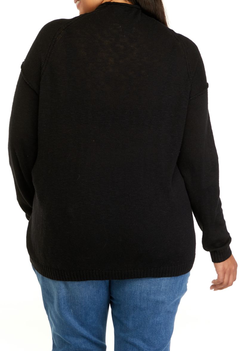 Plus Size Funnel Neck Sweater