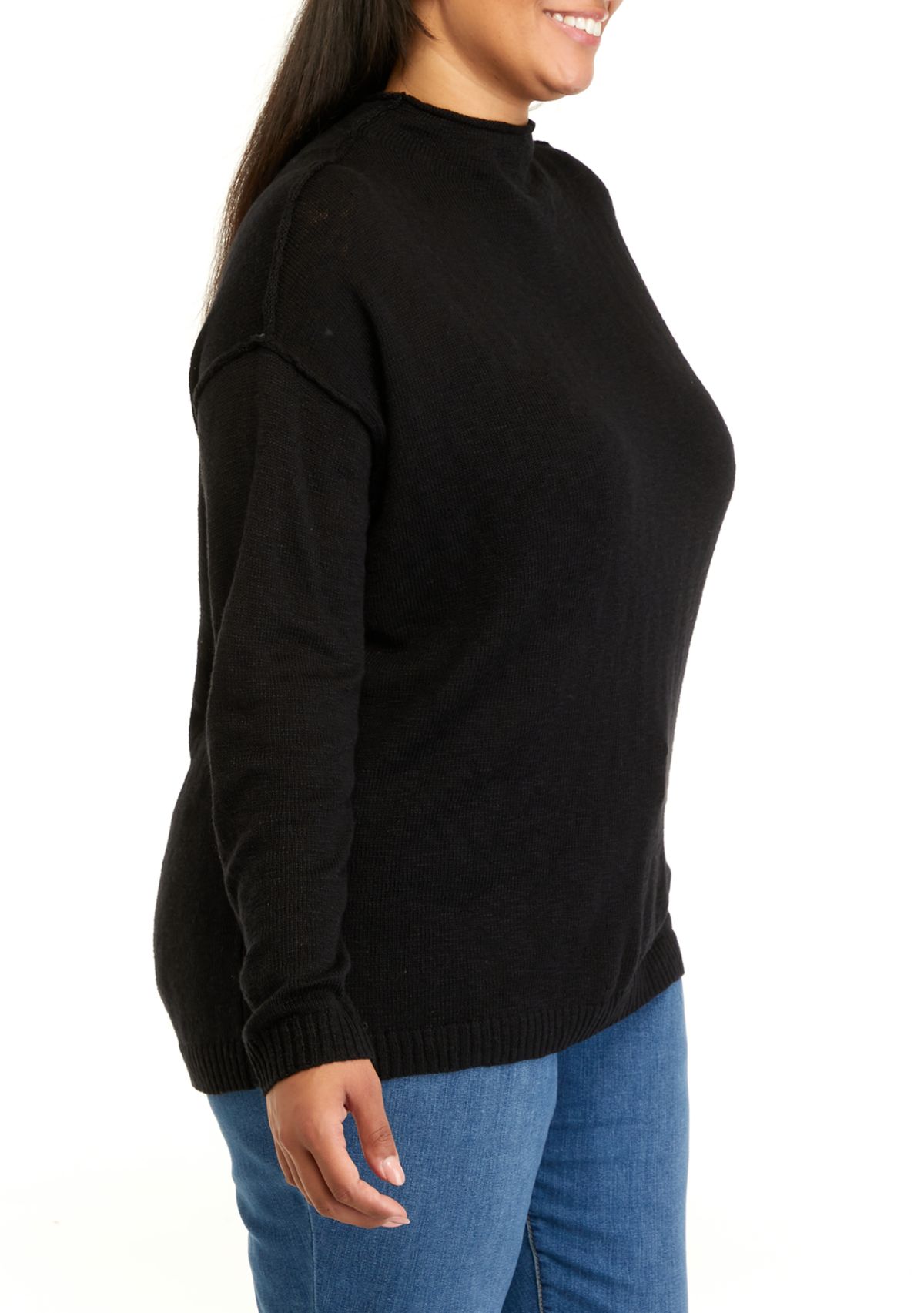 Plus Size Funnel Neck Sweater