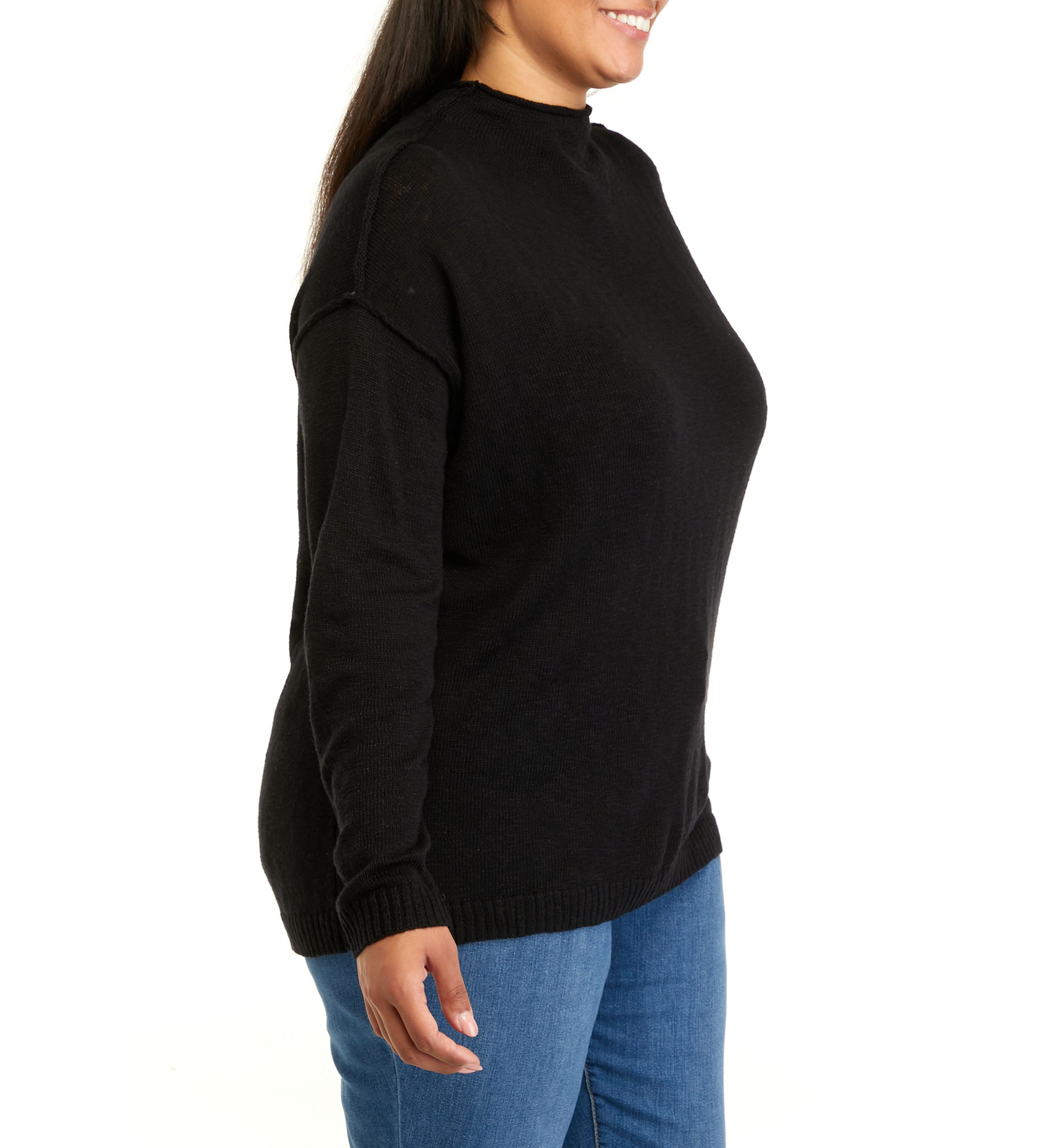 Plus Size Funnel Neck Sweater