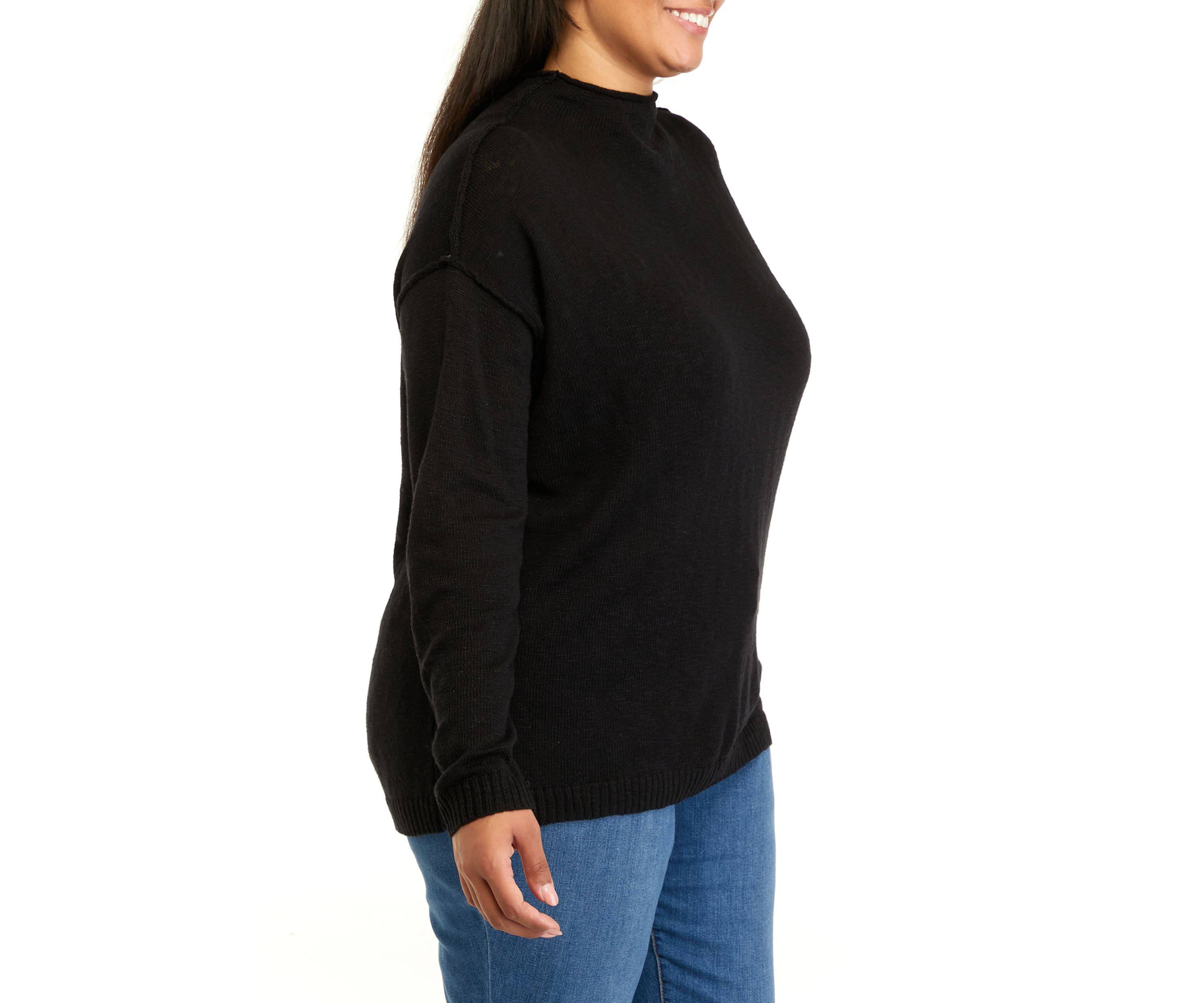 Plus Size Funnel Neck Sweater