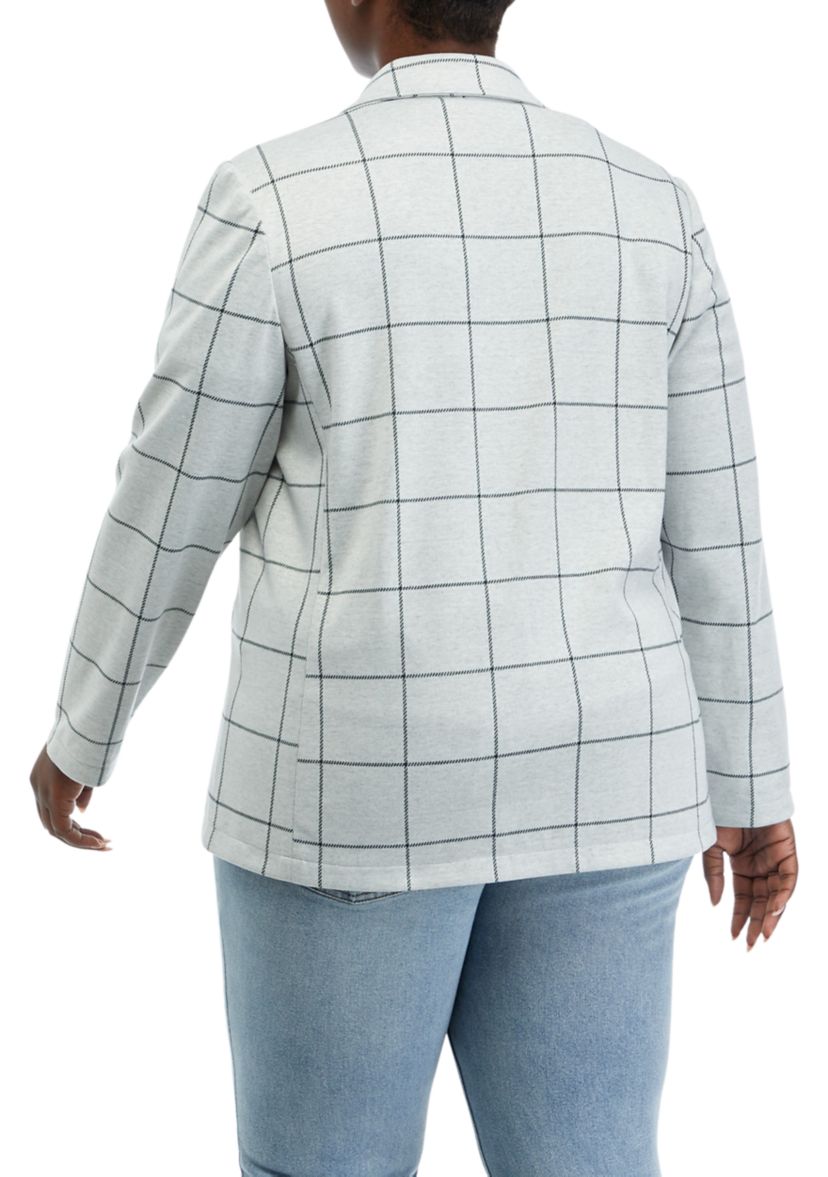 Plus Size Knit Blazer