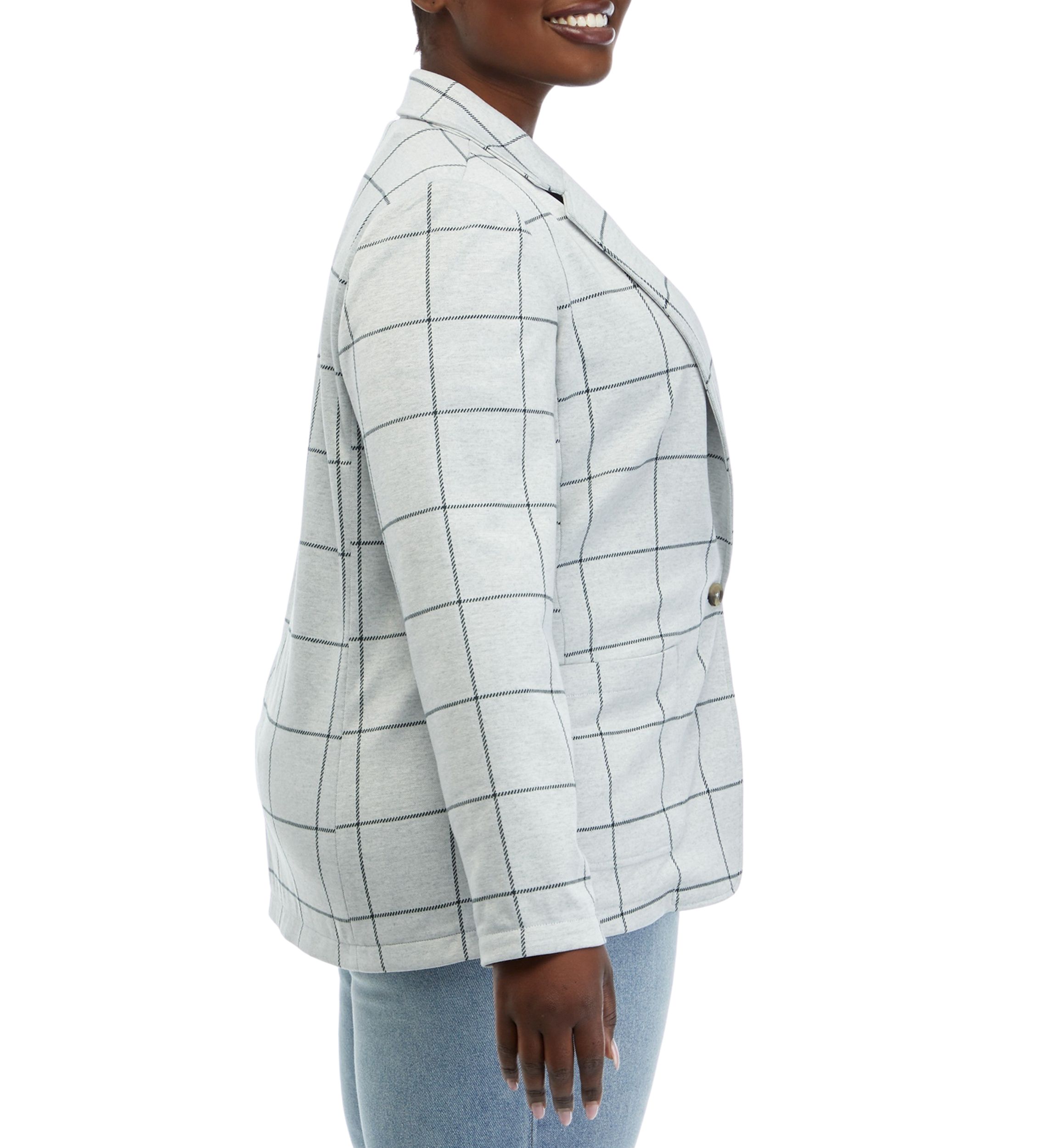 Plus Size Knit Blazer