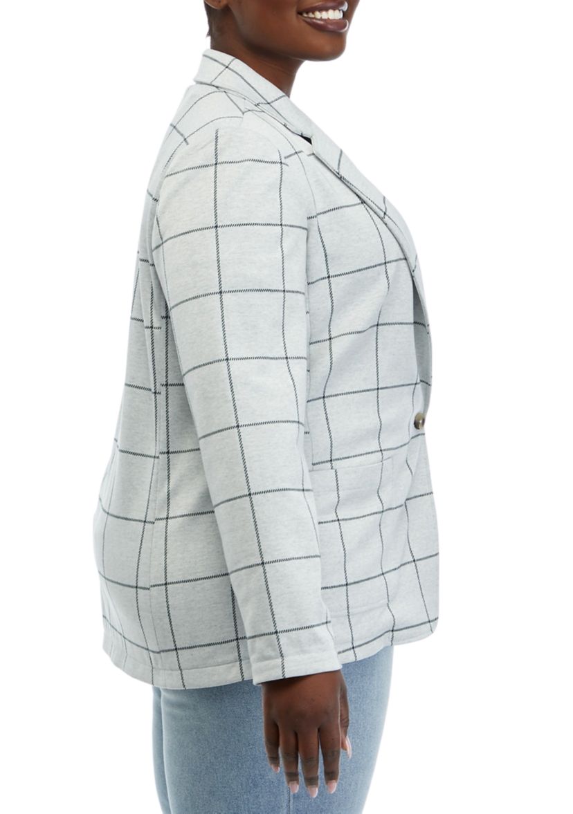 Plus Size Knit Blazer