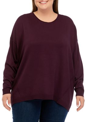 Ava & Viv Women's Plus Size Long Sleeve Mock Turtle Neck Pullover Sweater  (Red) (4X) at  Women's Clothing store