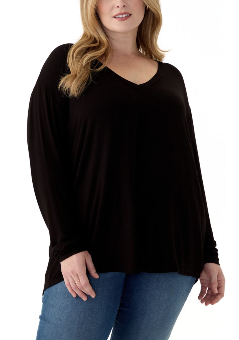 Plus Size Long Sleeve Luxe T-Shirt