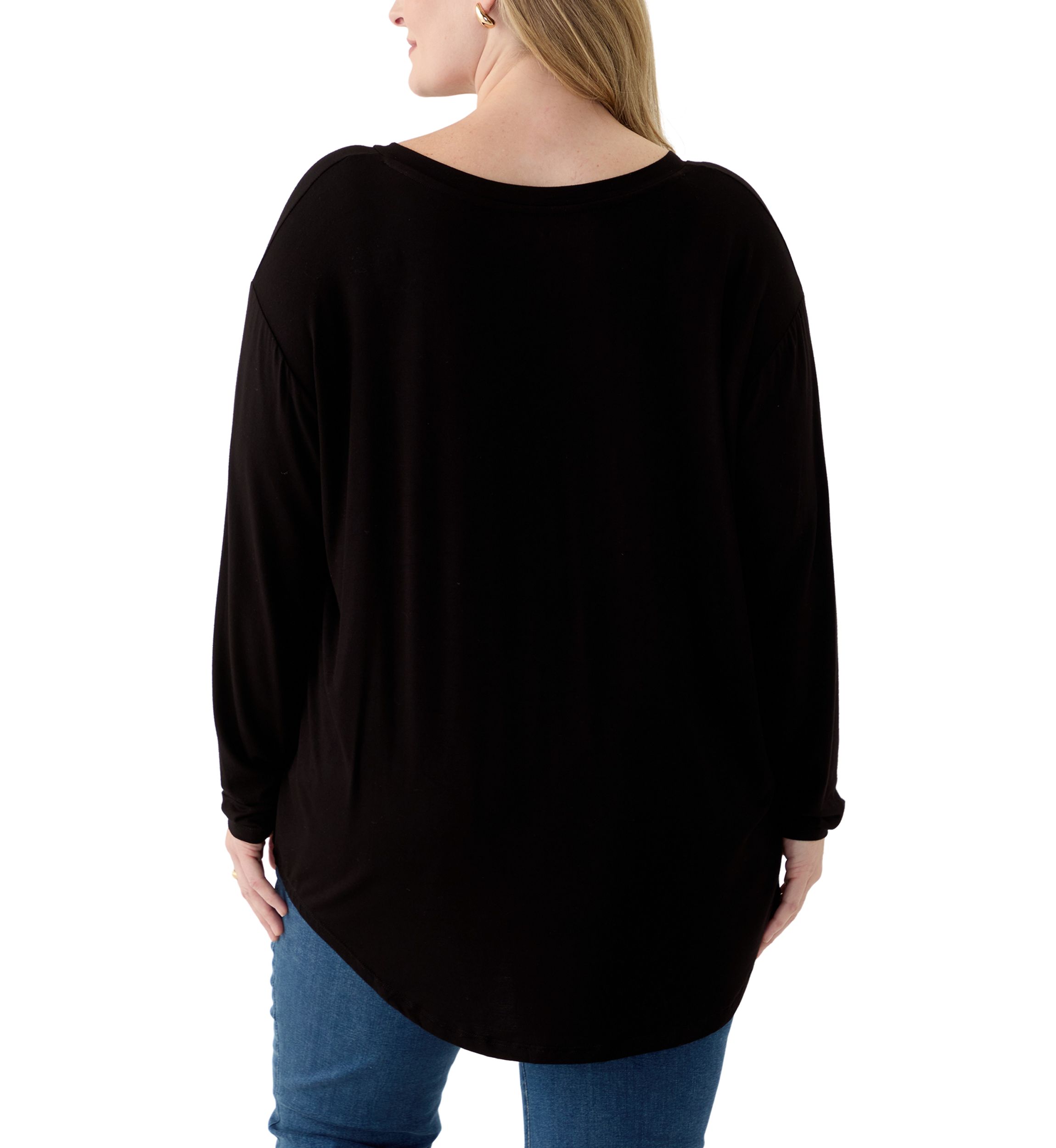 Plus Size Long Sleeve Luxe T-Shirt