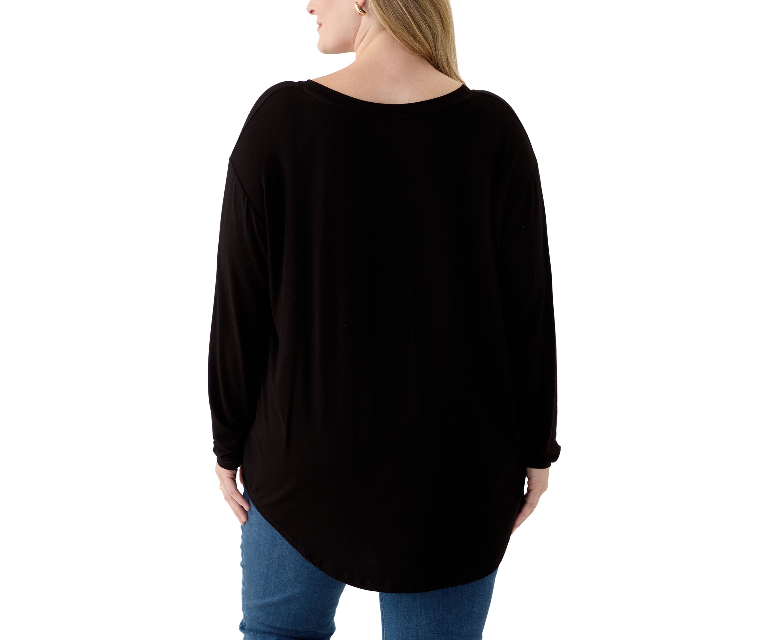 Plus Size Long Sleeve Luxe T-Shirt