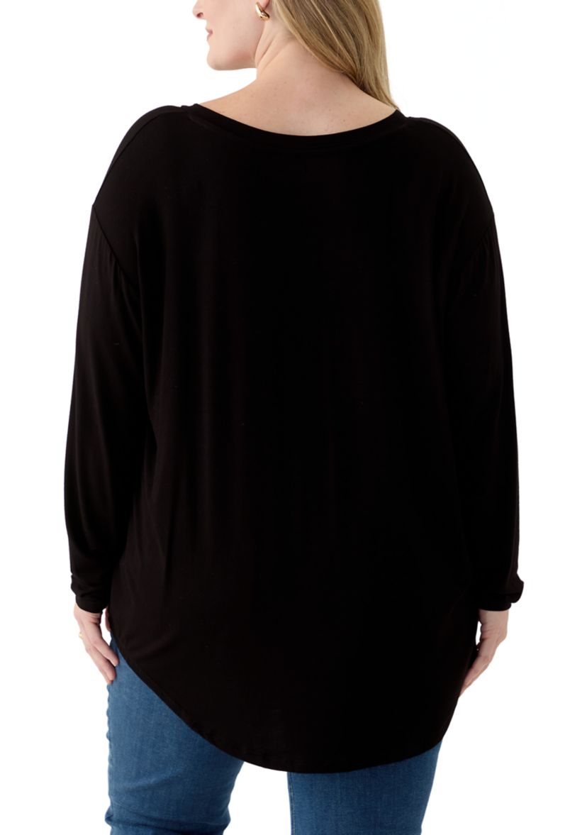 Plus Size Long Sleeve Luxe T-Shirt