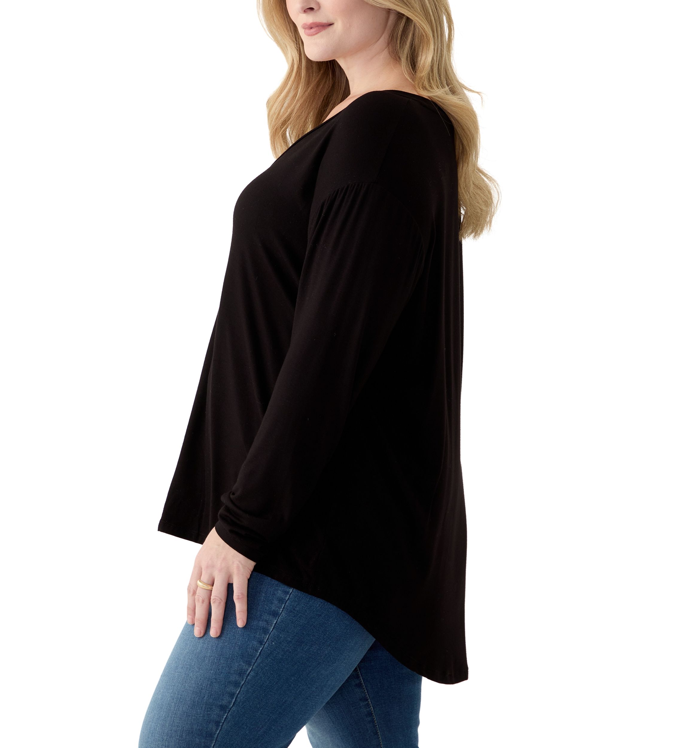 Plus Size Long Sleeve Luxe T-Shirt