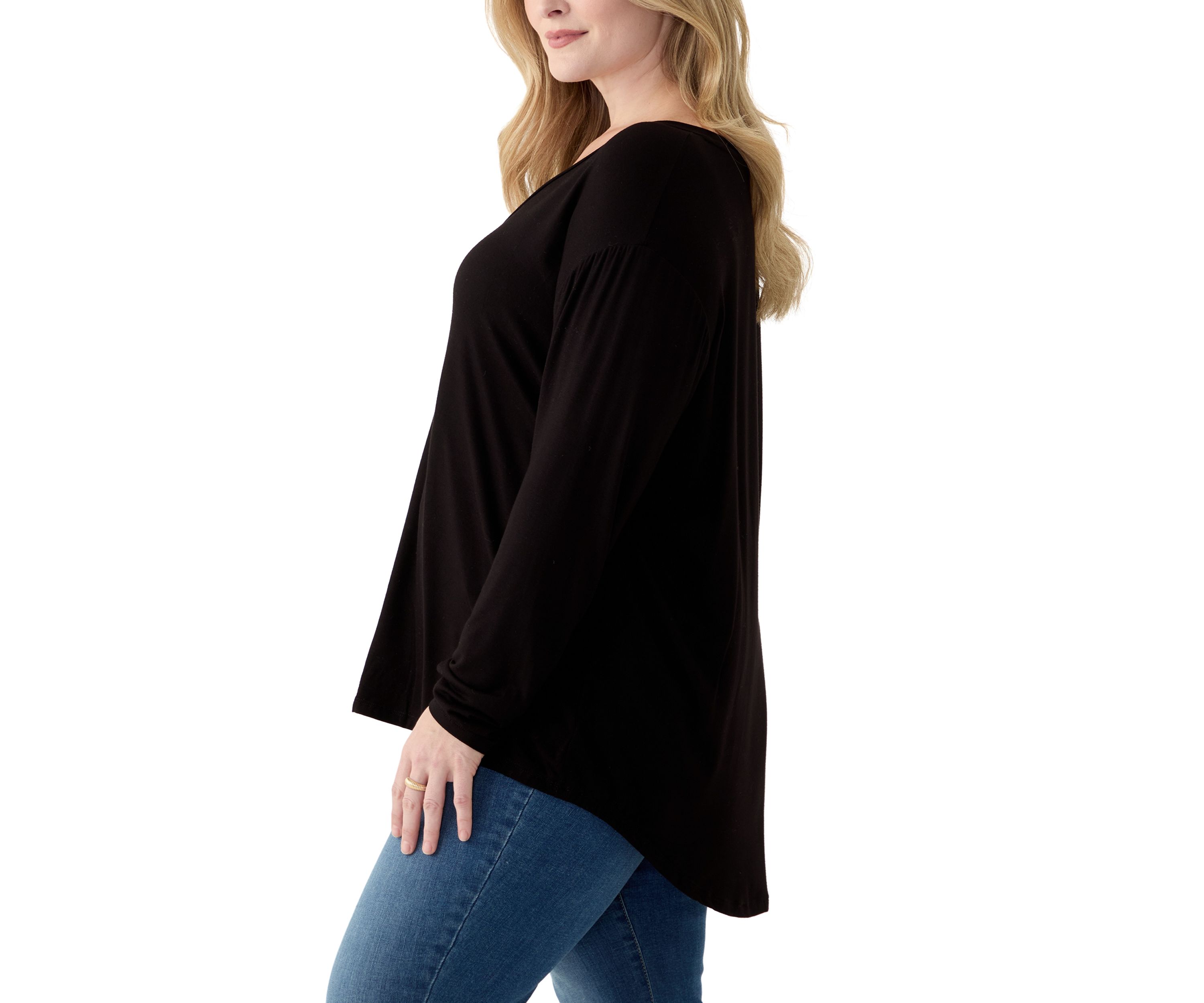 Plus Size Long Sleeve Luxe T-Shirt
