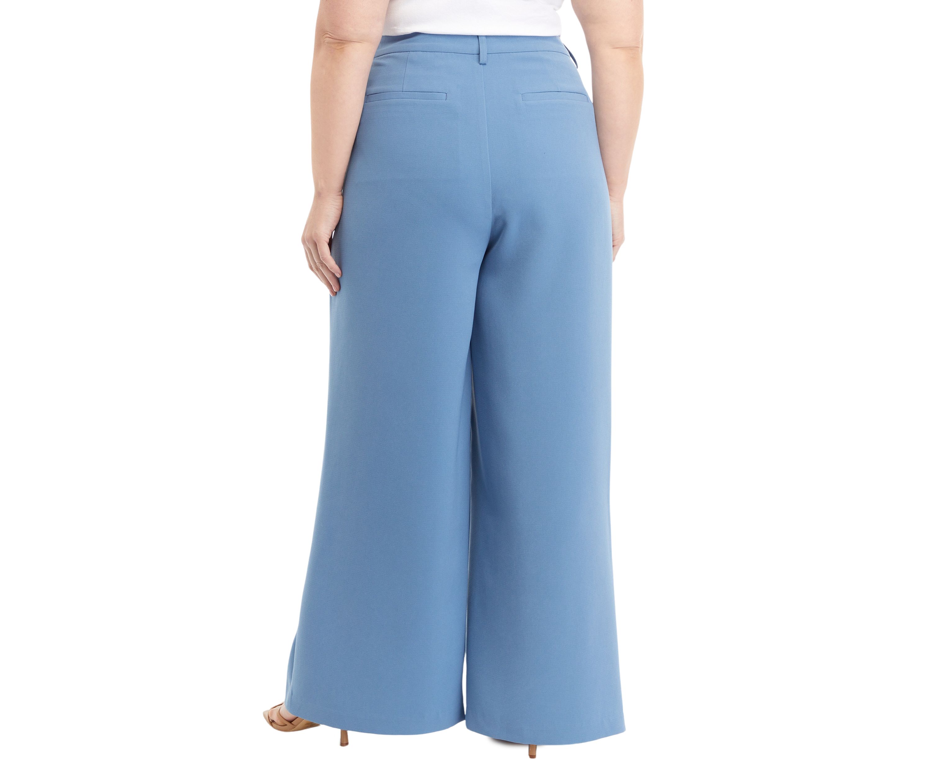 Plus Size High Rise Extended Tab Trouser Pants