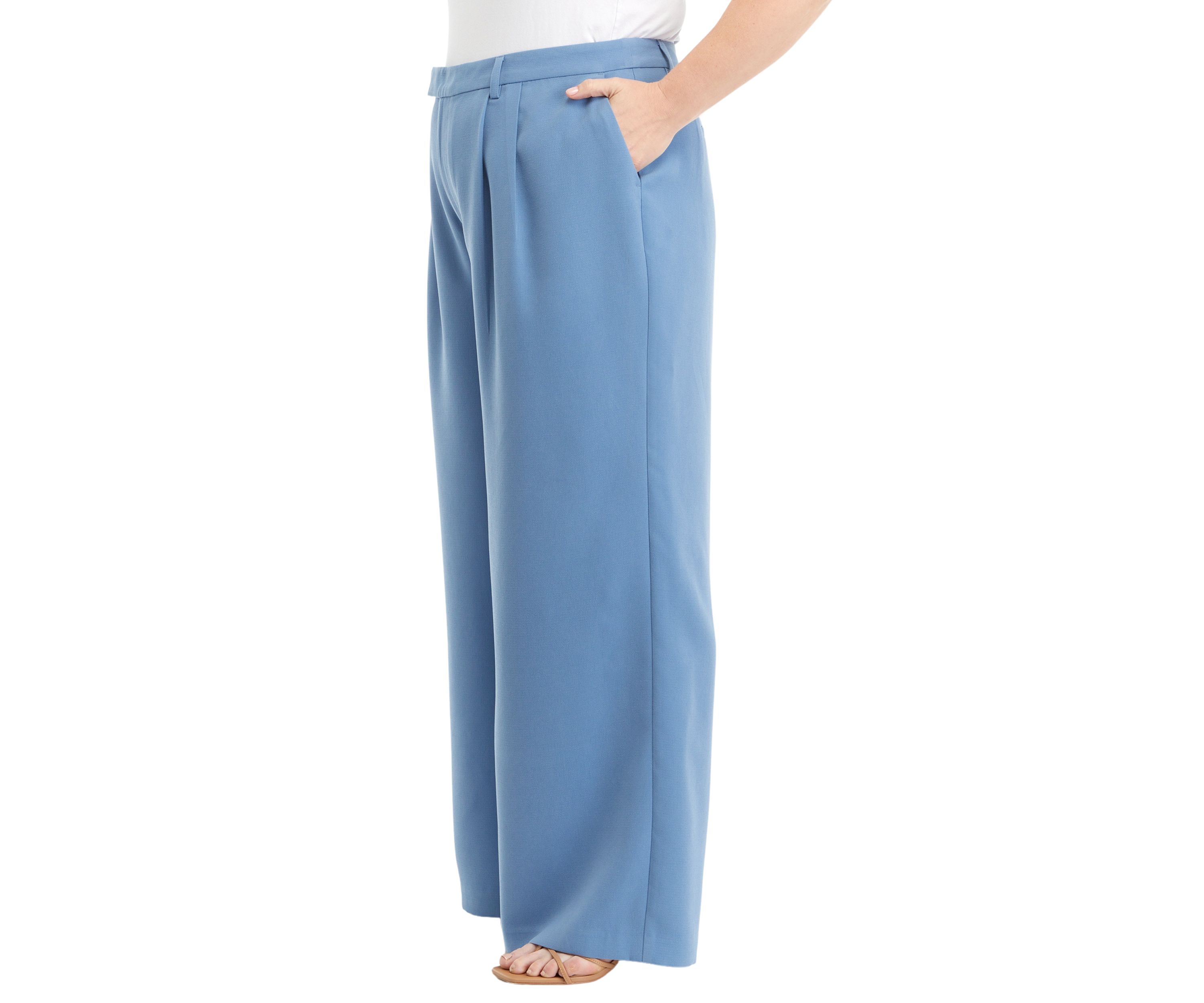 Plus Size High Rise Extended Tab Trouser Pants