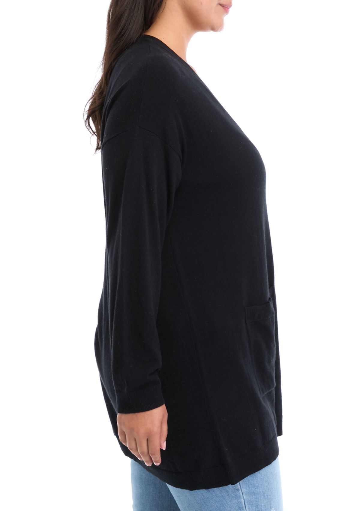 Plus Size Button Front Duster Cardigan