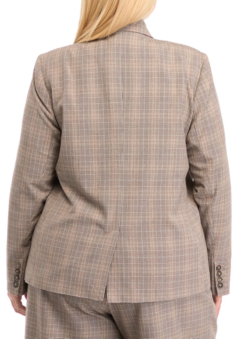 Plus Size Double Breasted Blazer