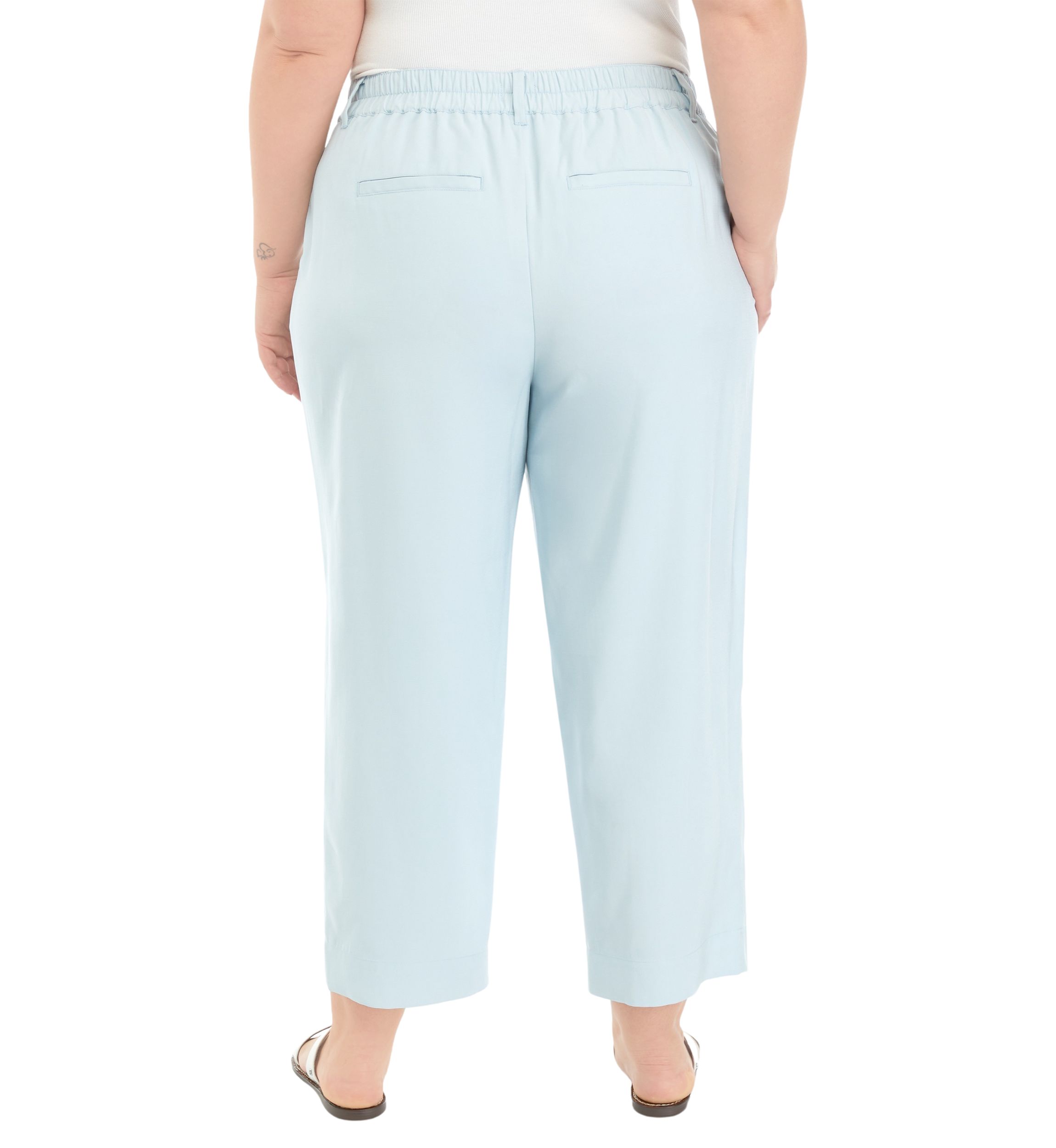 Plus Size High Rise Pleated Pants