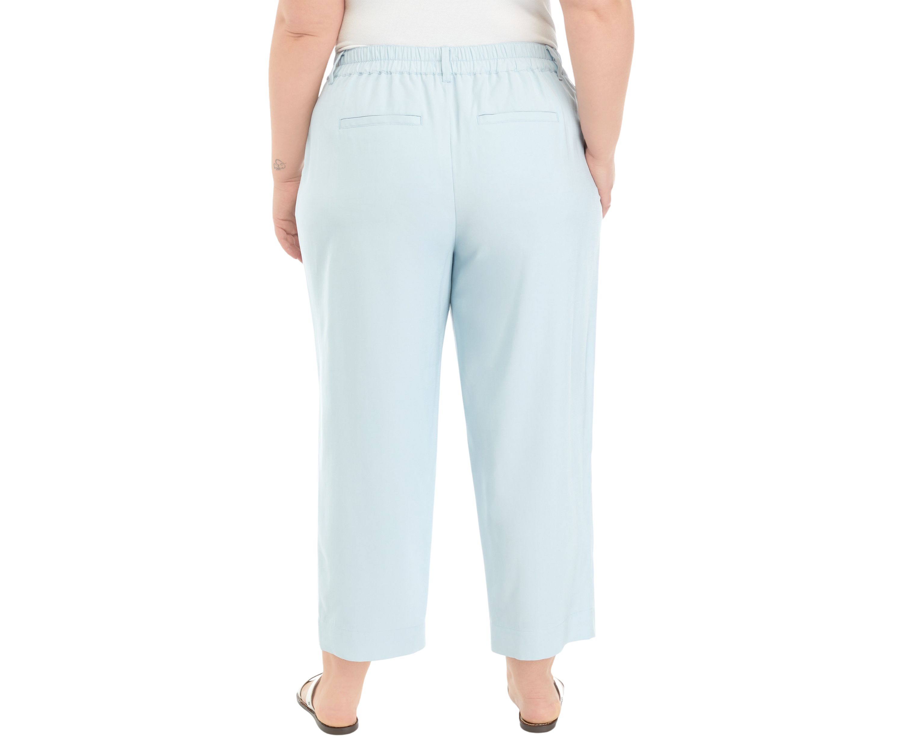 Plus Size High Rise Pleated Pants