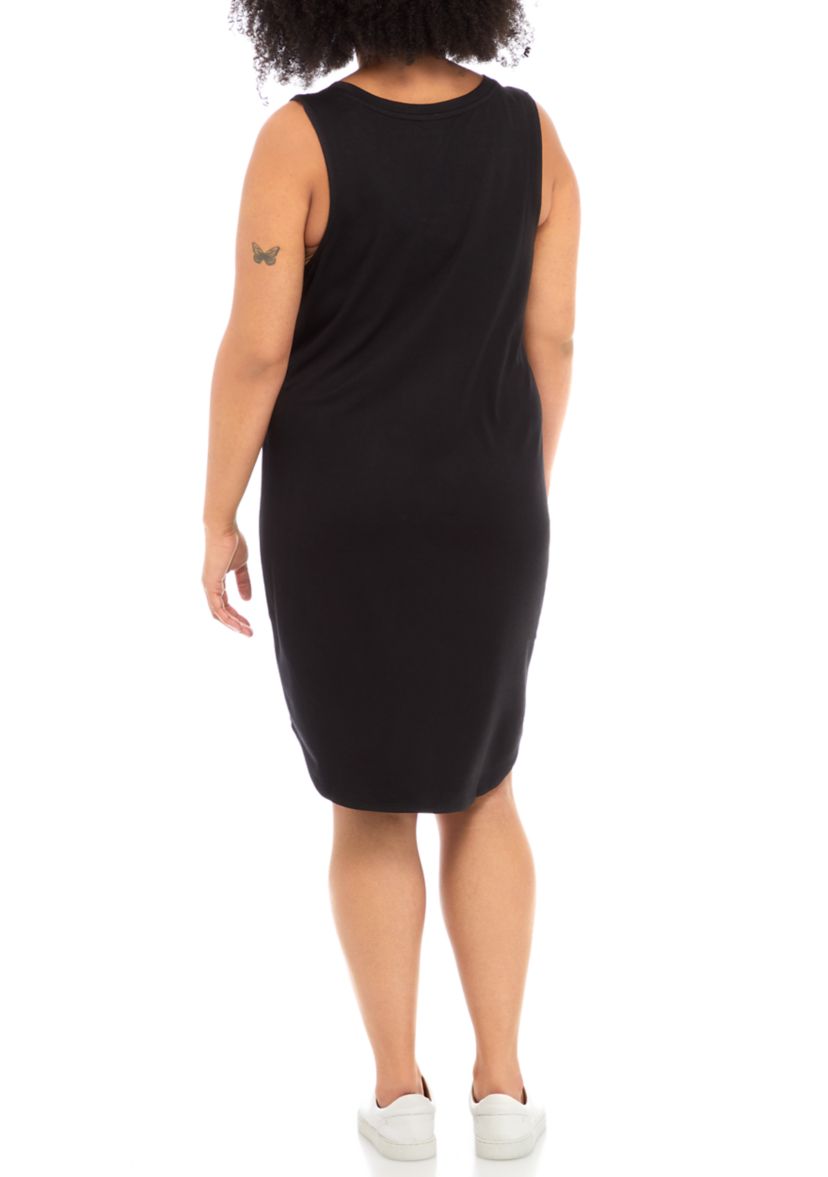 Plus Size Sleeveless Baby Terry Dress