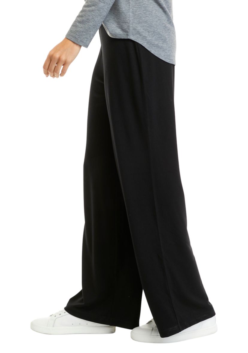 Studio Womens Wide Leg Baby Terry Pants
