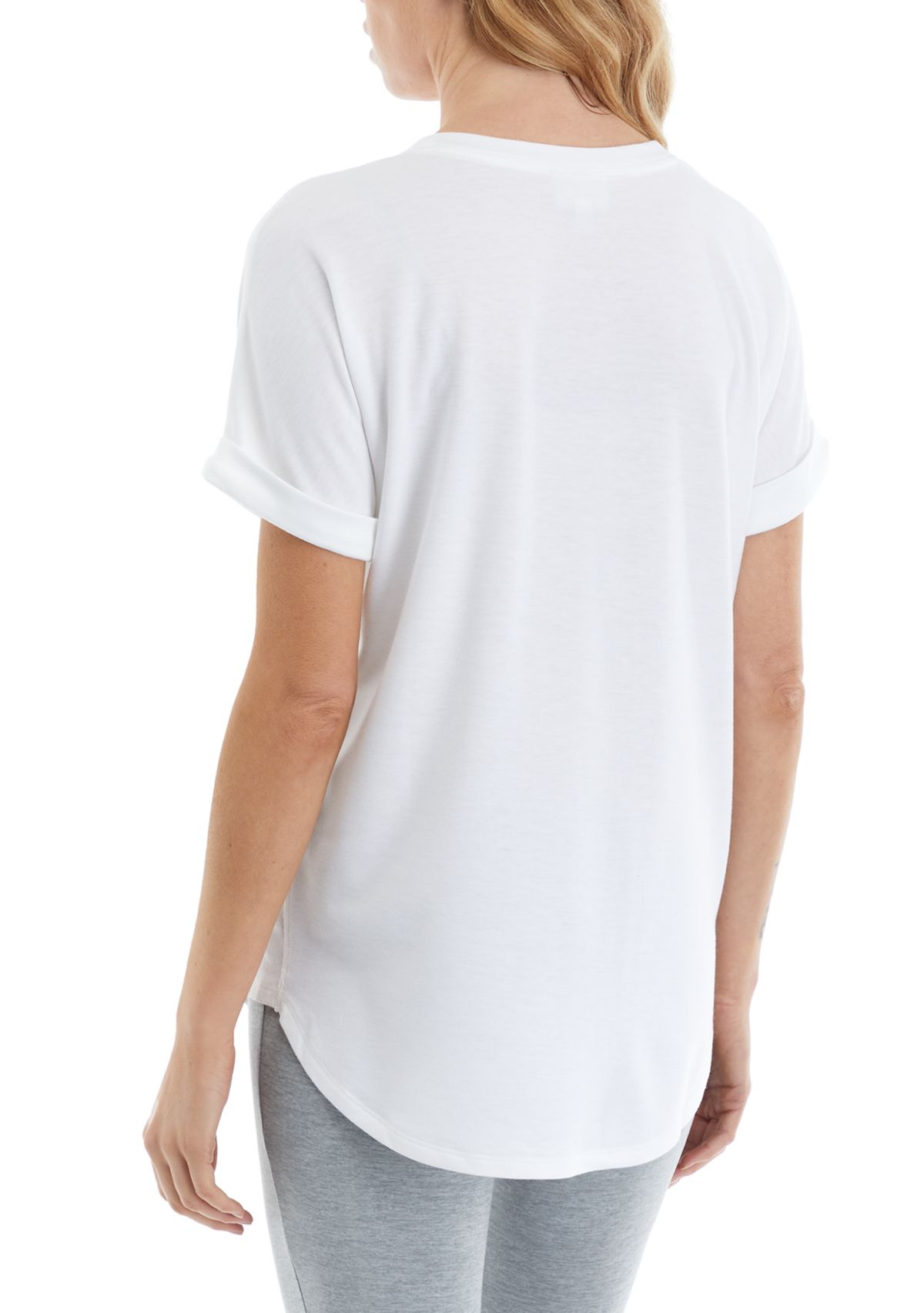 Studio Womens Short Sleeve Baby Terry T-Shirt 
