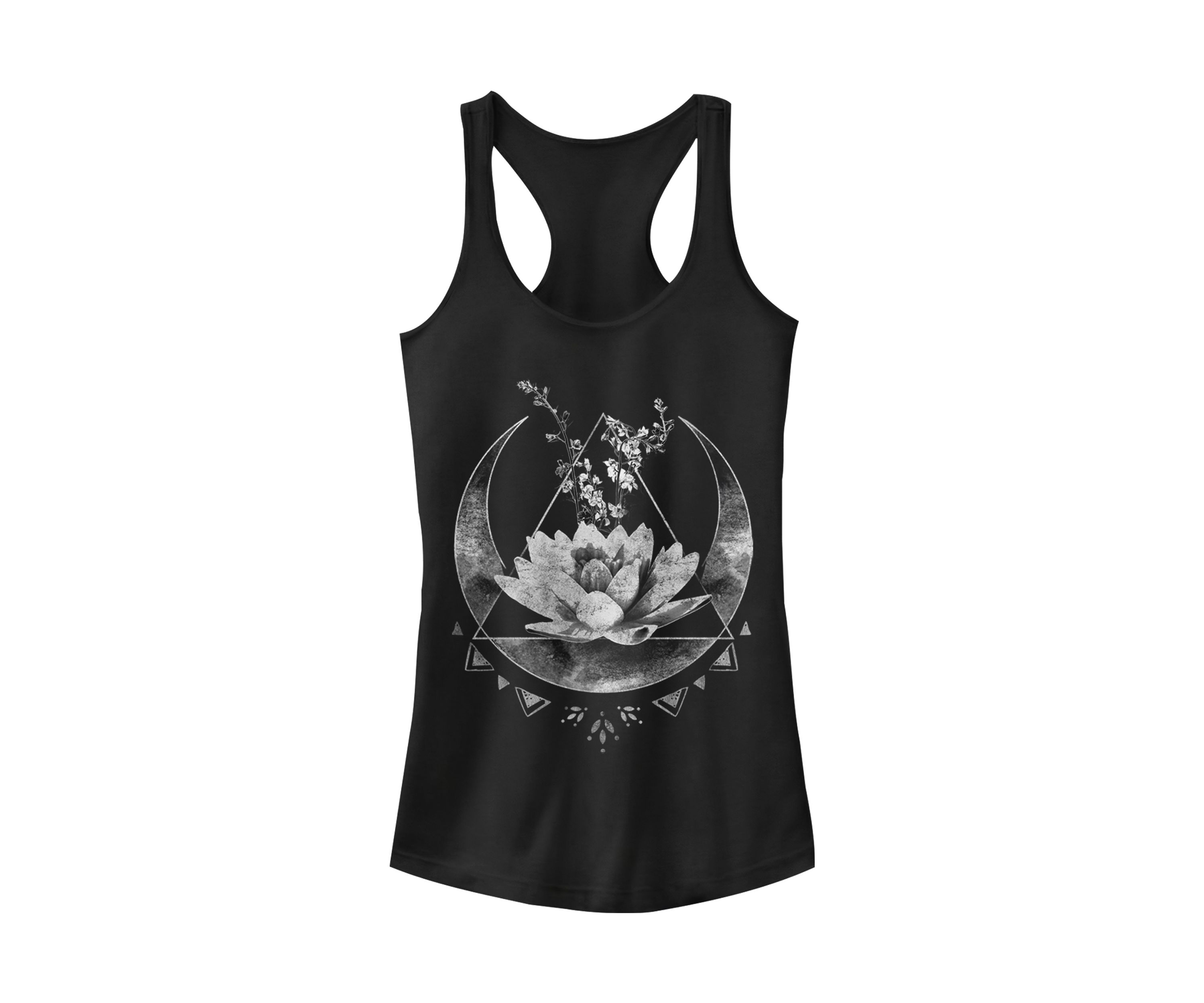 Celestial Flower V-Line Graphic Top