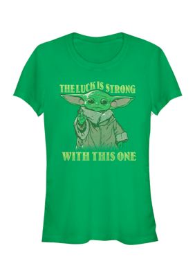 Tom and Jerry Women's Junior's Strong In The Luck Graphic Top