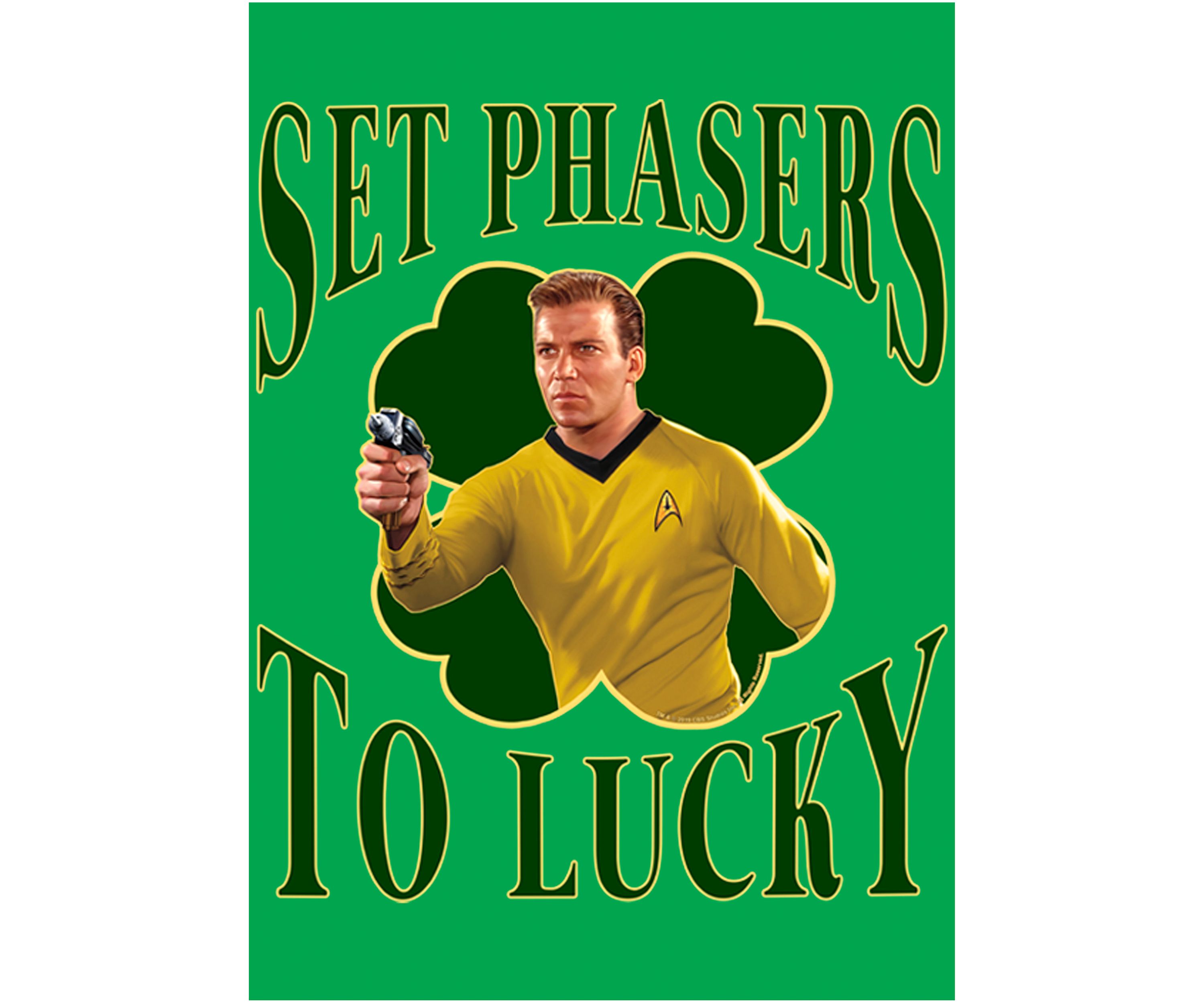 Kirk Phasers To Lucky Graphic T-Shirt
