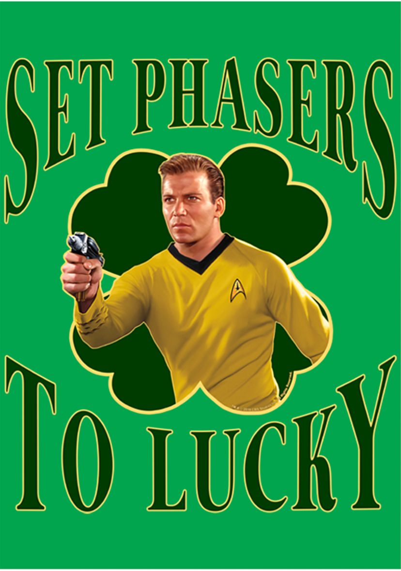 Kirk Phasers To Lucky Graphic T-Shirt