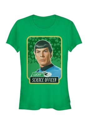 Tom and Jerry Women's Junior's Lucky Science Officer Spock Graphic Top