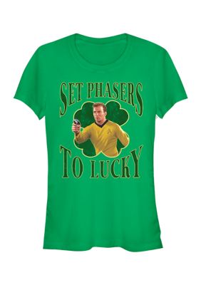 Star Trek Kirk Phasers To Lucky Graphic T-Shirt