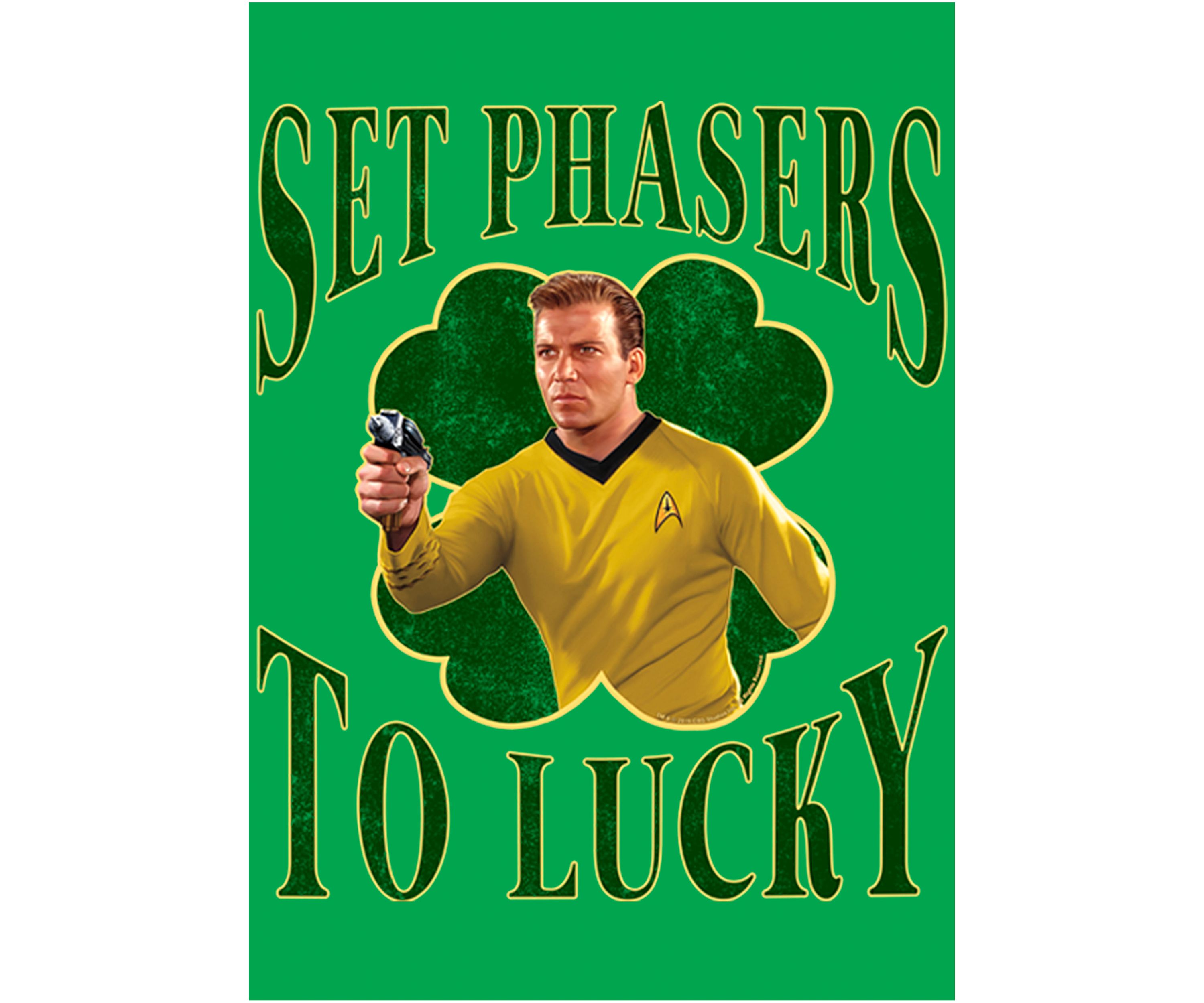 Kirk Phasers To Lucky Graphic T-Shirt