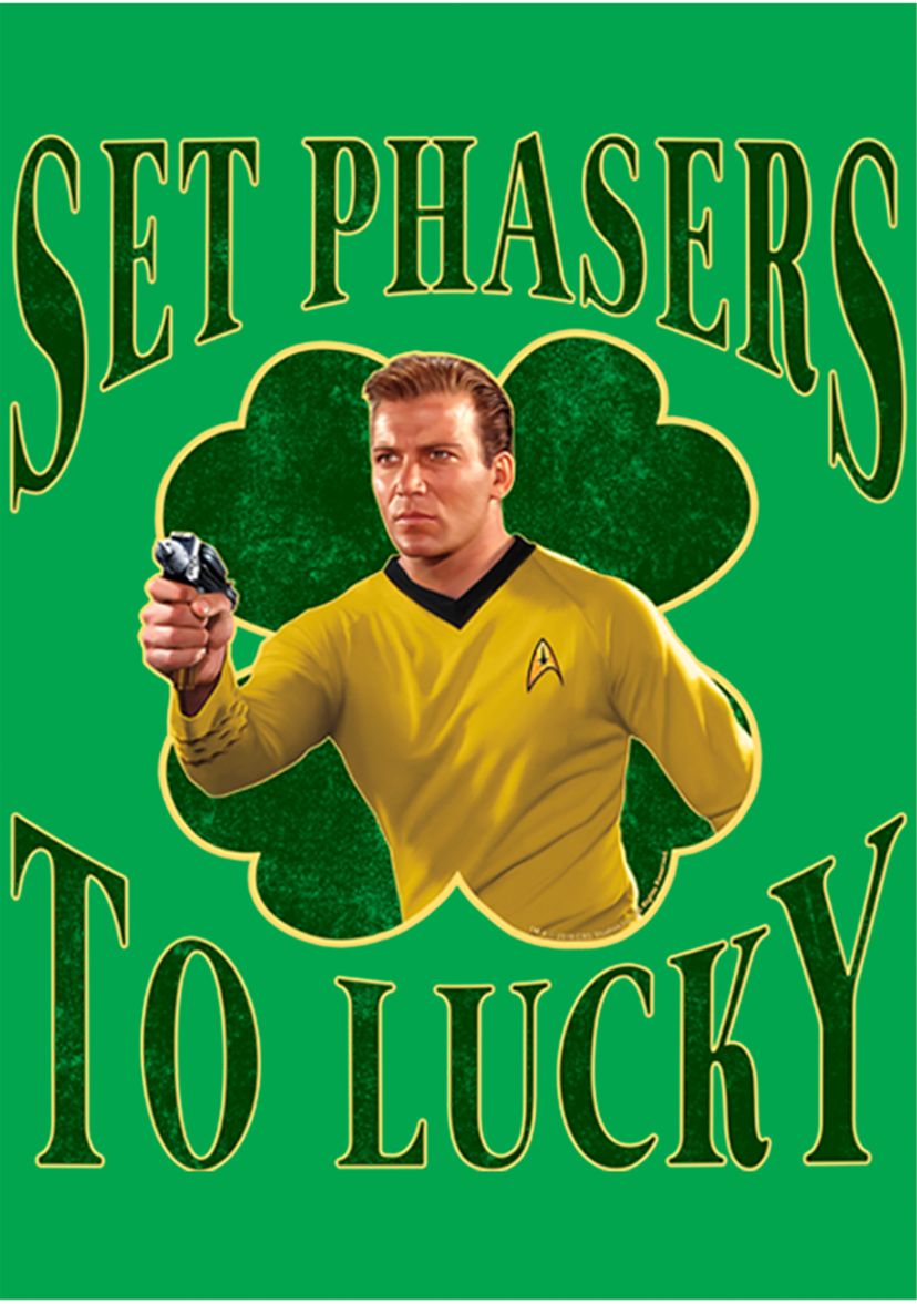 Kirk Phasers To Lucky Graphic T-Shirt