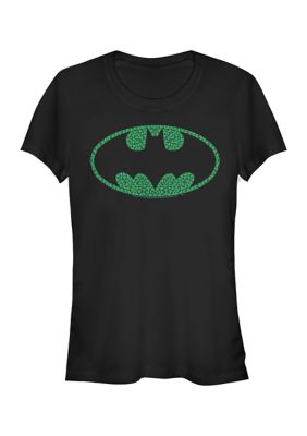DC COMICS Women's Clover Bat Logo Graphic T-Shirt