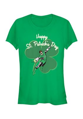 DC COMICS Women's Lantern St Patrick's Day Graphic T-Shirt