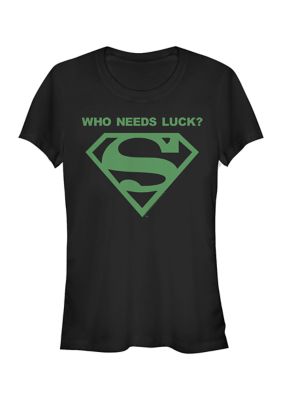DC COMICS Women's Who Needs Graphic T-Shirt, Black, Small