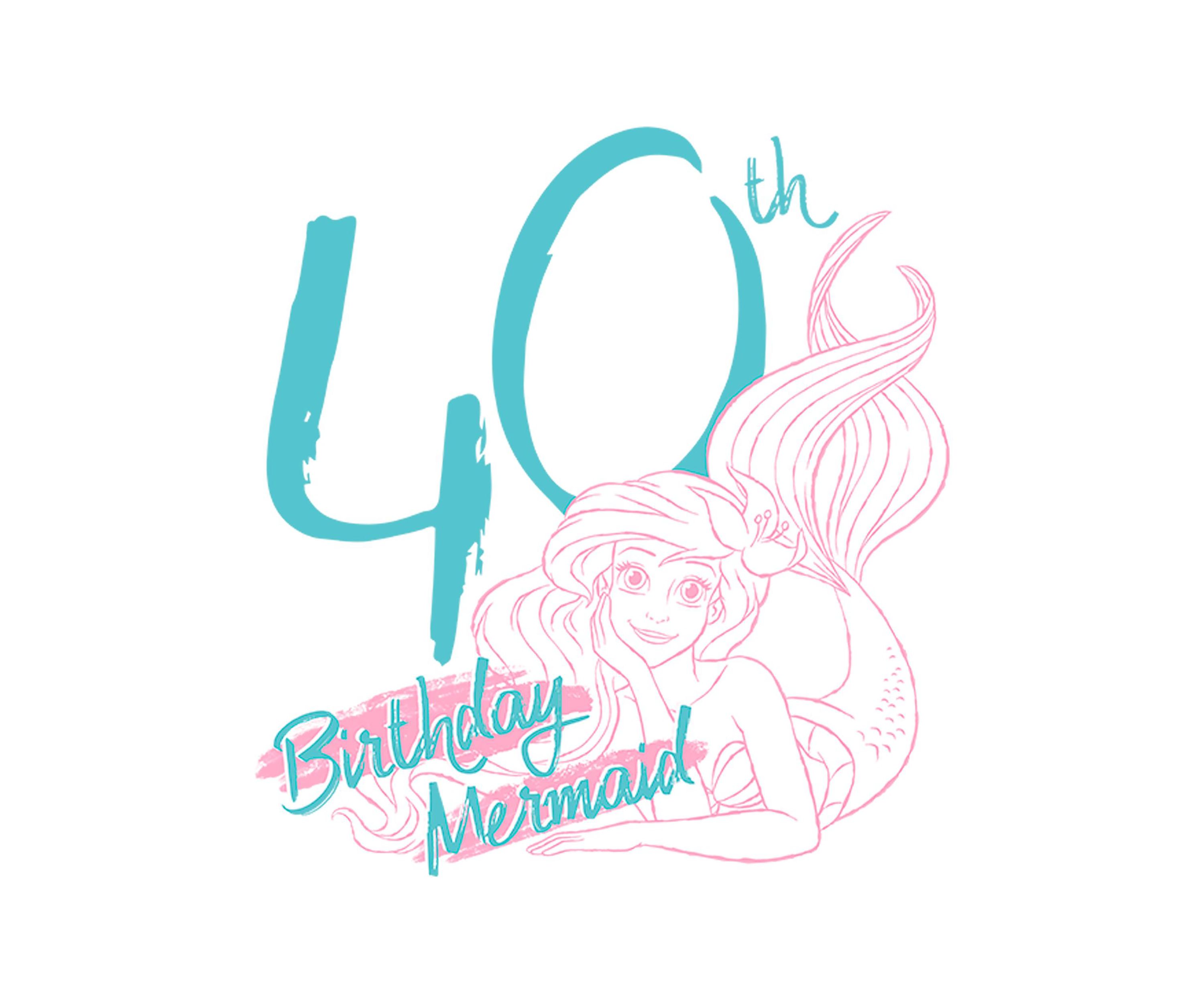 Birthday Mermaid Forty Graphic T-Shirt