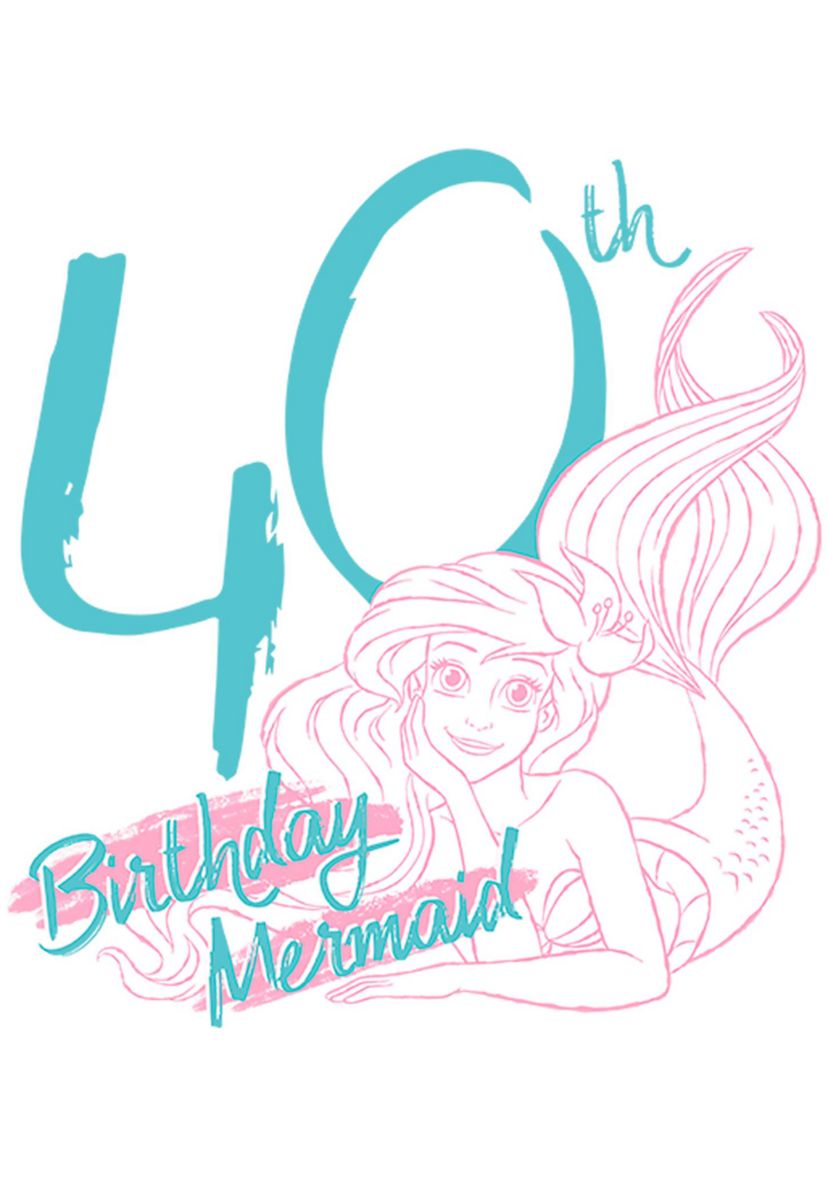Birthday Mermaid Forty Graphic T-Shirt