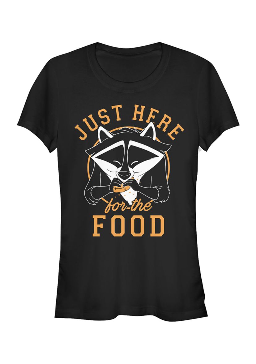 Juniors  Meeko Here For Food T-Shirt