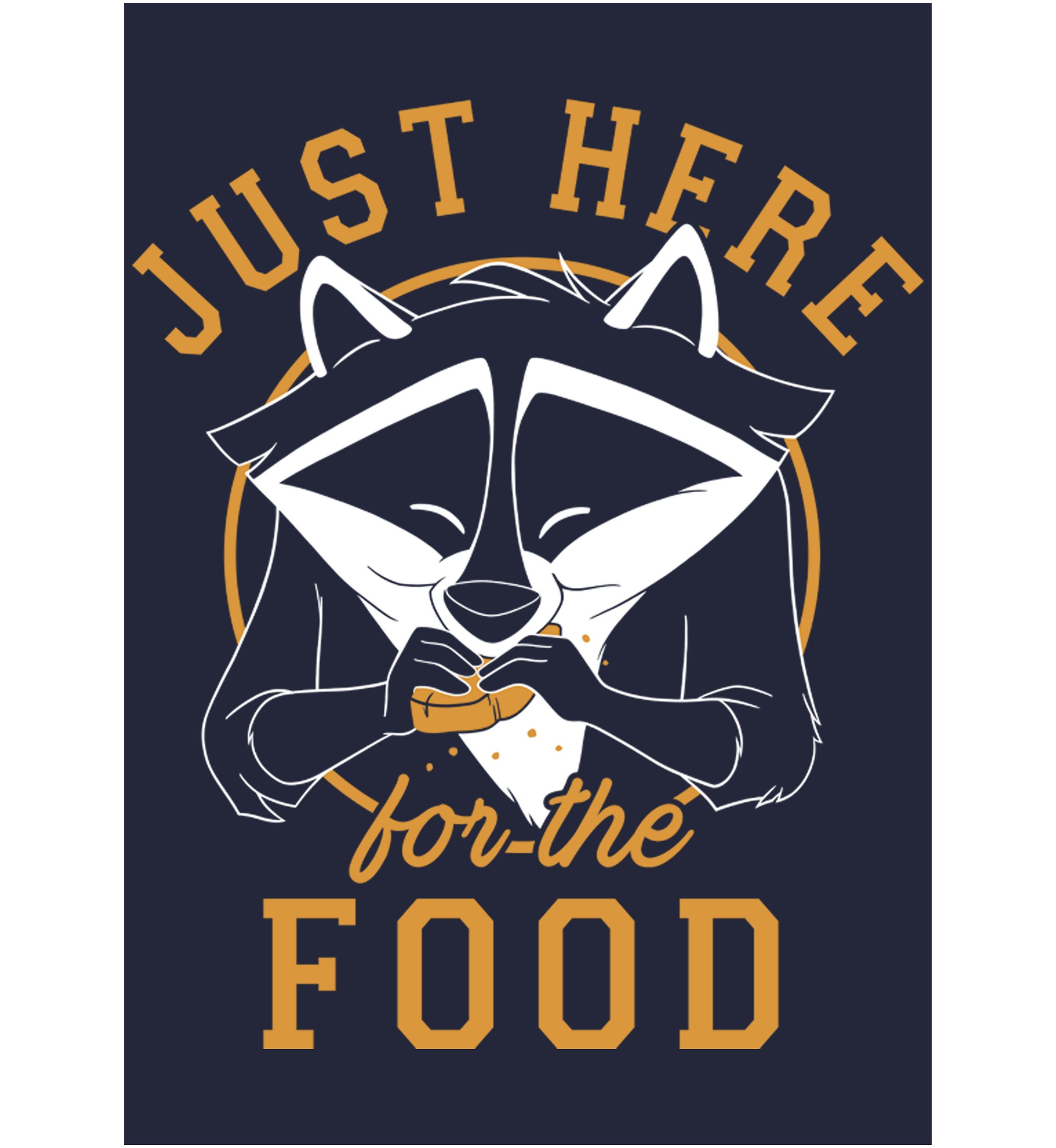 Meeko Here For Food Pullover Graphic T-Shirt
