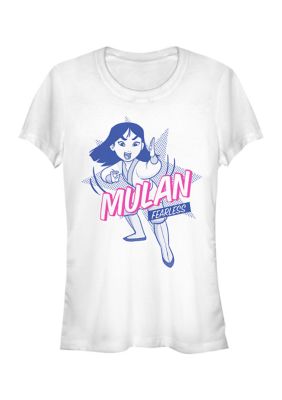 Disney Princess Mulan Pop Graphic T-Shirt, White, XXL