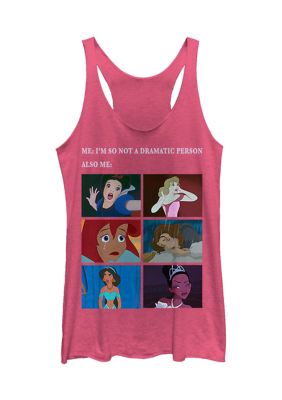 Disney Princess Women's Princess Drama Meme Graphic Tank Top, Pink, XXL