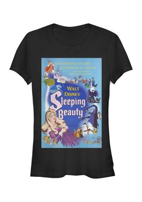 Disney Women's Blue Sleeping Beauty Poster Graphic T-Shirt